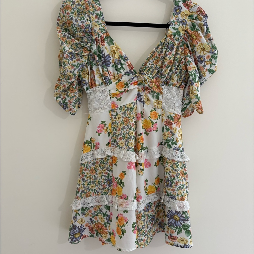 Colorful Floral Mini Dress